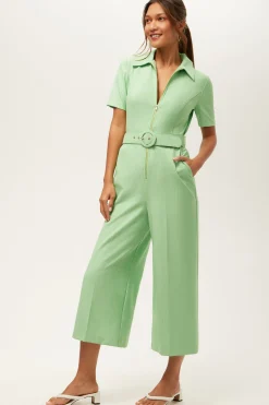 Trina Turk Jannise 3 Jumpsuit - Game Time Glen Plaid Grass Court Green/Whitewash Online