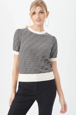 Trina Turk Marbella Top Black/Vanilla Online