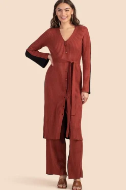 Trina Turk Mercer Sweater Dress Cinnamon/Black Sale