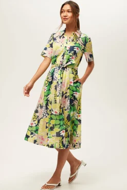 Trina Turk Misola 2 Short-Sleeve Midi Dress - PS Eternal Multi Online