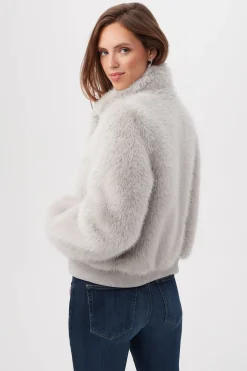 Trina Turk Morris Short Faux Fur Coat Fashion