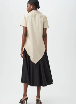 Trina Turk Neola 2 Dress Sahara Stone/Black Discount
