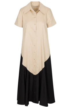 Trina Turk Neola 2 Dress Sahara Stone/Black Discount
