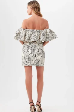 Trina Turk Nia Dress Savanna Sand/Black Discount