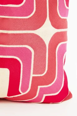 Trina Turk Ogee Embroidered Down Pillow Pink Outlet