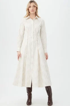 Trina Turk Omari Dress White/Camel Hot