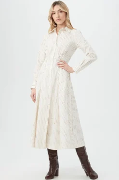 Trina Turk Omari Dress White/Camel Hot