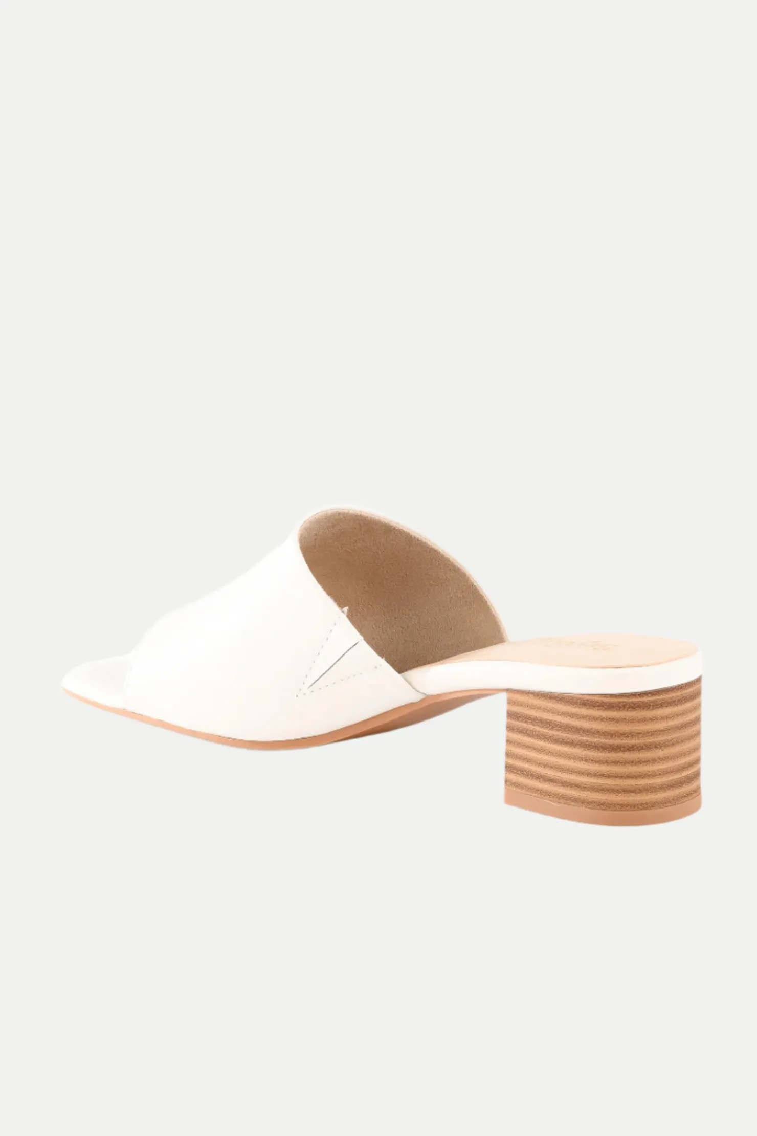 Trina Turk Pepper Leather Heeled Mule Sandal White Sale