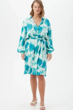 Trina Turk Poetry Dress Tranquil Turquoise Hot