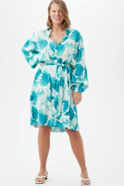 Trina Turk Poetry Dress Tranquil Turquoise Hot