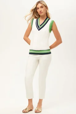 Trina Turk Seapointe 2 Sleeveless Knit Vest Whitewash Best