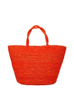Trina Turk Sensi Studio Maxi Woven Tote Orange Clearance