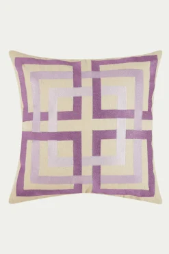 Trina Turk Shanghai Links Embroidered Pillow 20X20 Lavender Discount