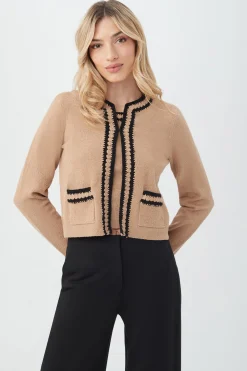 Trina Turk Sinai Cardigan Camel/Black Outlet