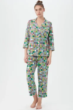 Trina Turk Stacked Rings Cropped PJ Set Multi Clearance