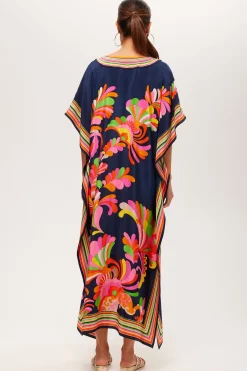 Trina Turk Theodora Maxi Caftan - Paradise Palms Silk Multi Online