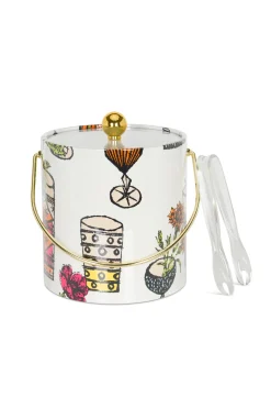 Trina Turk Happy Hour Print Ice Bucket Multi New