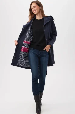 Trina Turk TT X Shed Rain Navy Rain Parka - Durell Ink Online