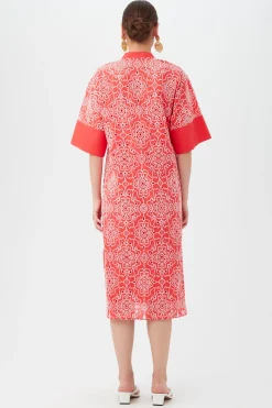 Trina Turk Villa Dress Capri Coral/Whitewash Best
